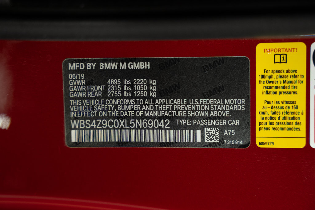 Used 2020 BMW M4 Convertible w/ Competition Package RWD image 38
