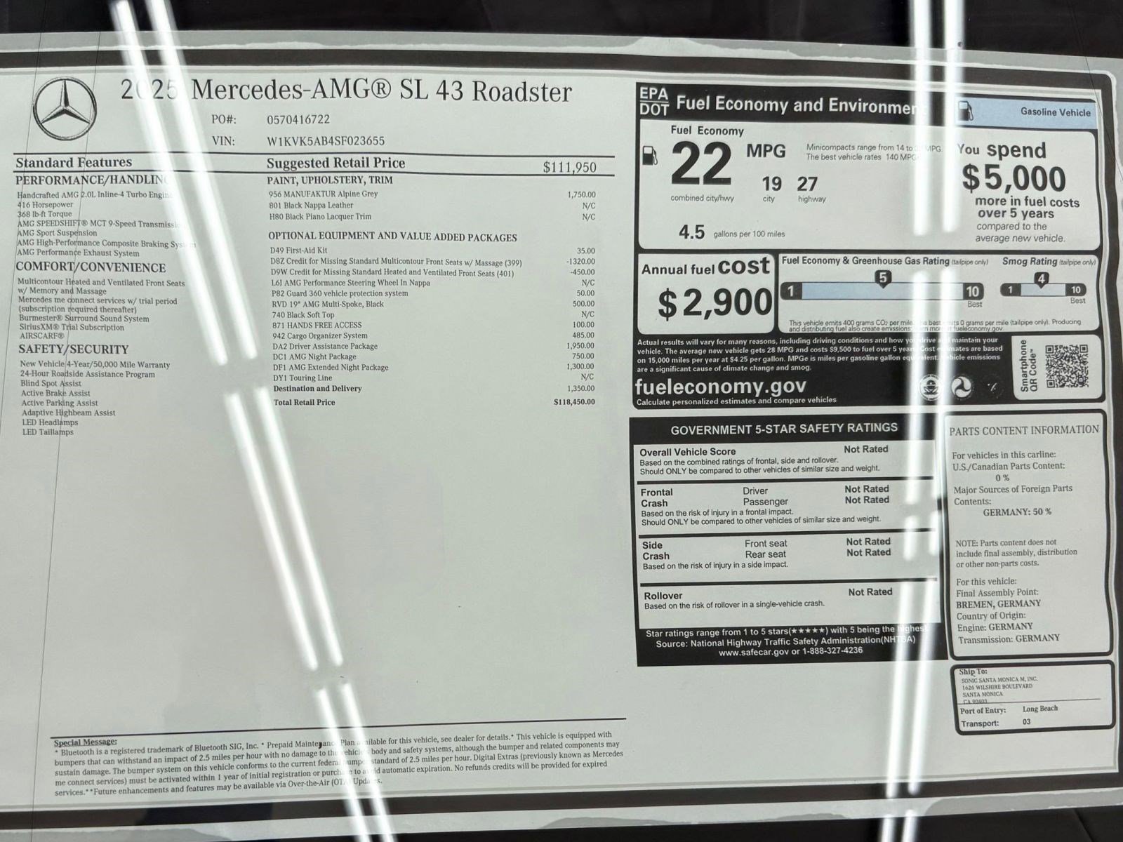 New 2025 Mercedes-Benz SL 43 AMG image 33