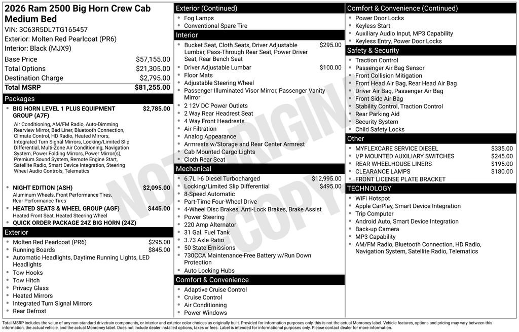 New 2026 RAM 2500 Big Horn AWD/4WD image 31
