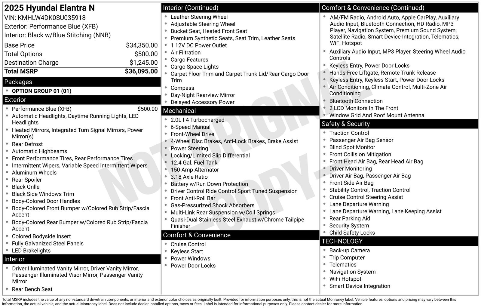 New 2025 Hyundai Elantra N Base image 8