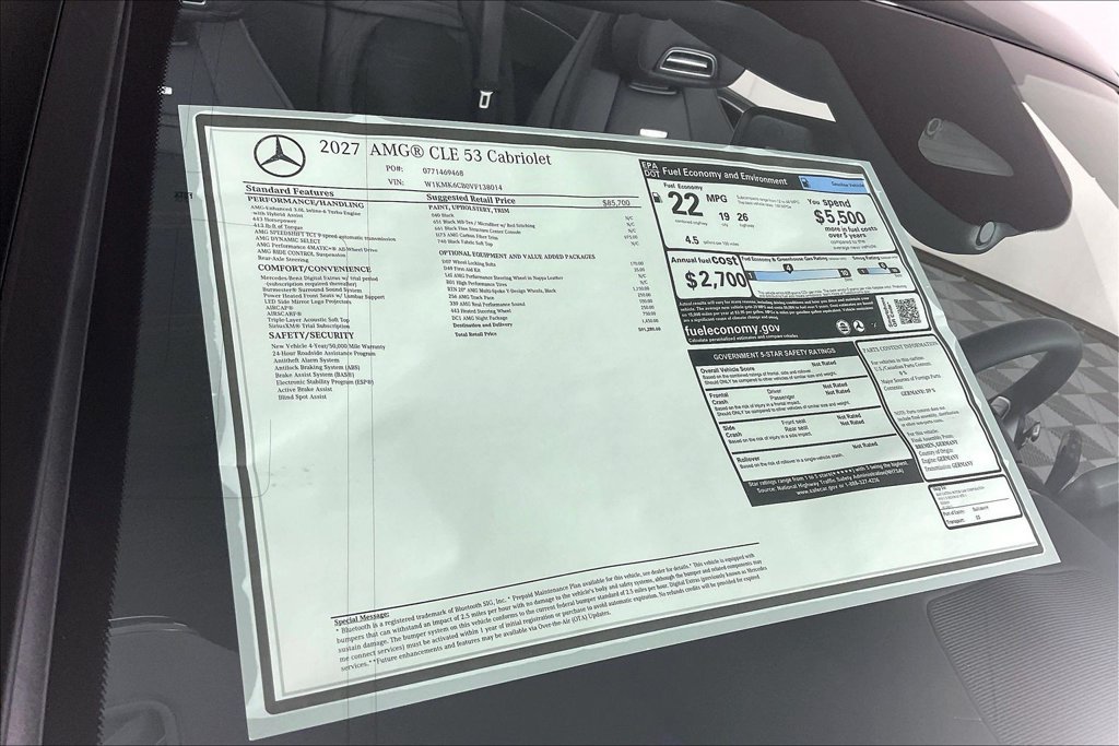 New 2027 Mercedes-Benz CLE 53 AMG 4MATIC Cabriolet image 13