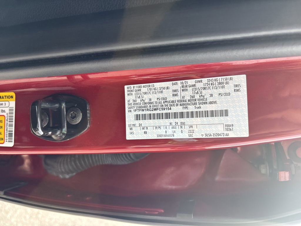 Used 2021 Ford F150 Raptor w/ Equipment Group 801A High image 37