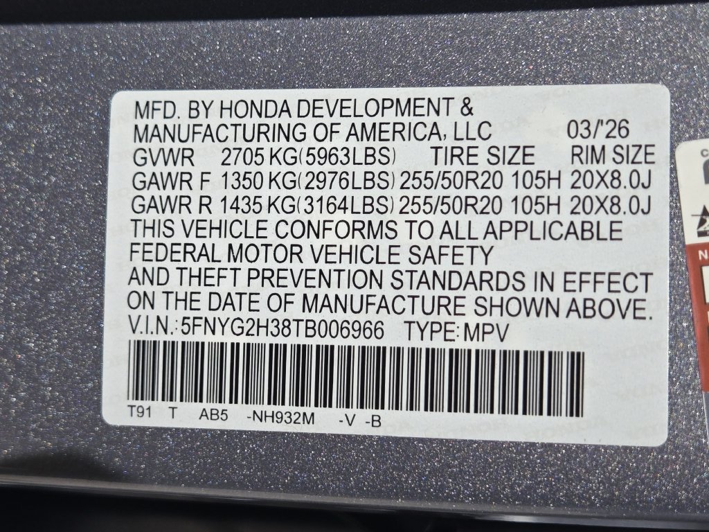Certified 2026 Honda Pilot Sport image 31