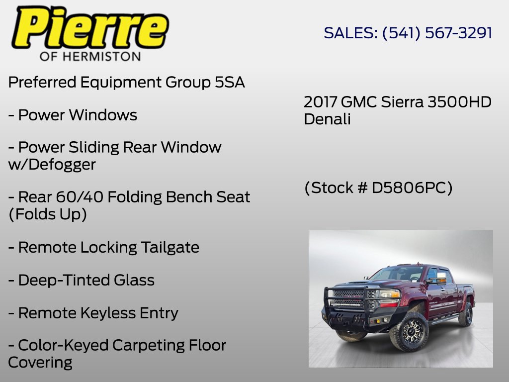 Used 2017 GMC Sierra 3500 Denali w/ Duramax Plus Package AWD/4WD image 6