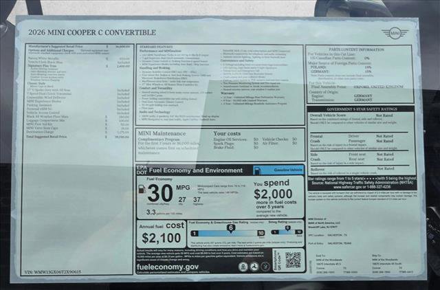 Used 2026 MINI Cooper Convertible FWD image 18
