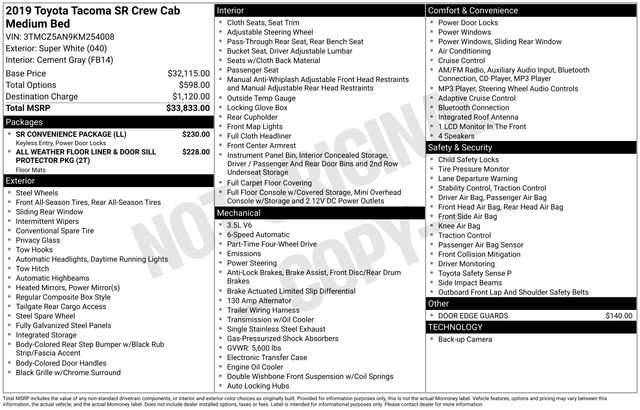Certified 2019 Toyota Tacoma SR w/ SR Convenience Package image 39