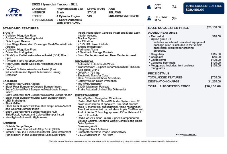 Used 2022 Hyundai Tucson SEL AWD/4WD image 3