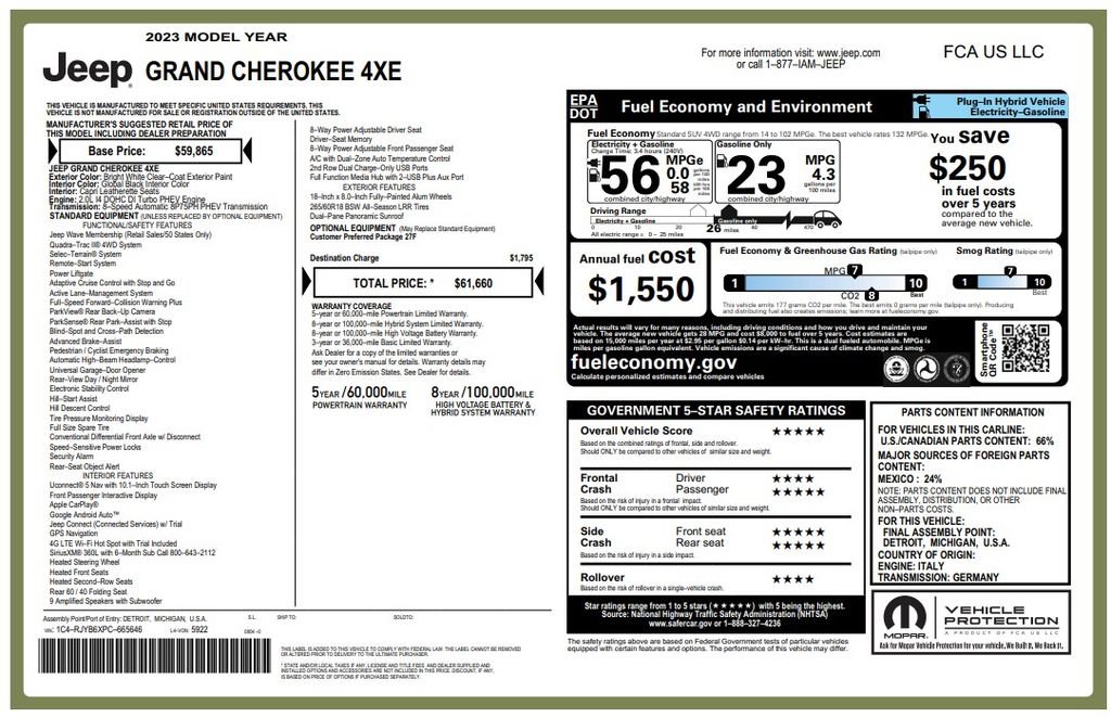 Used 2023 Jeep Grand Cherokee 4WD 4xe image 2