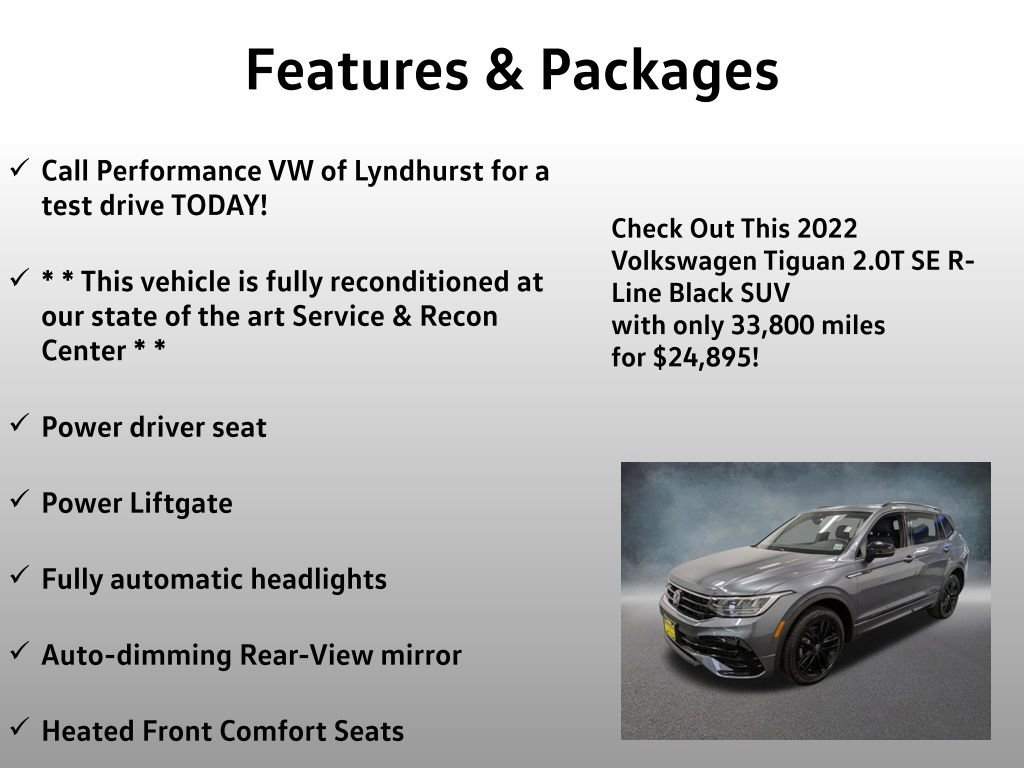 Used 2022 Volkswagen Tiguan SE R-Line AWD/4WD image 4