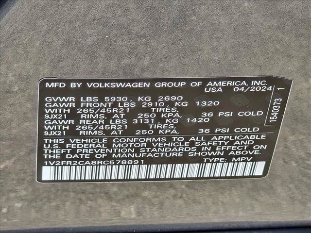Used 2024 Volkswagen Atlas SEL Premium R-Line AWD/4WD image 24