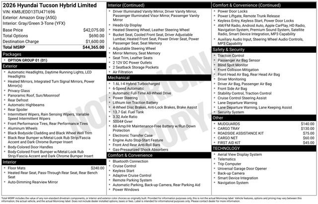 New 2026 Hyundai Tucson Limited AWD/4WD image 4