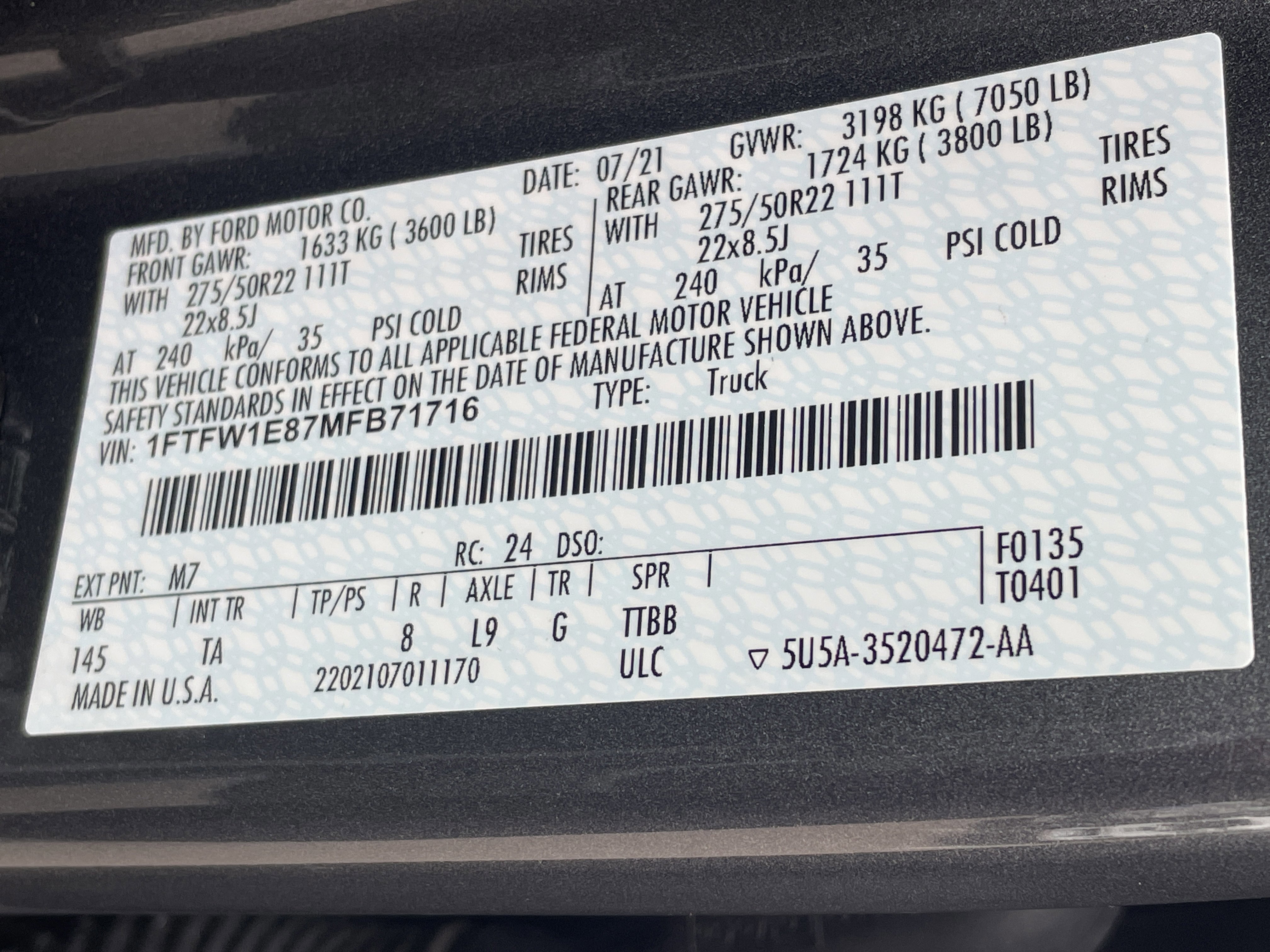 Used 2021 Ford F150 Limited image 12