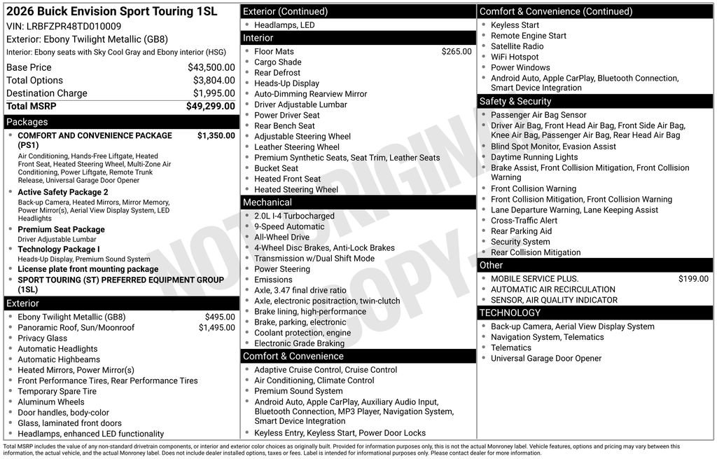 New 2026 Buick Envision Sport Touring image 9