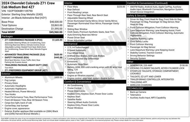 Used 2024 Chevrolet Colorado Z71 w/ Z71 Convenience Package 2 AWD/4WD image 26