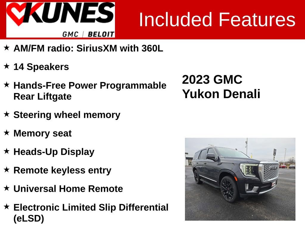 Used 2023 GMC Yukon Denali w/ LPO, Floor Liner Package image 3