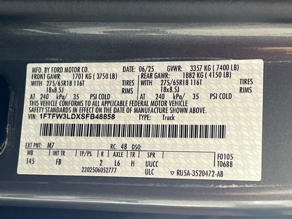 Used 2025 Ford F150 XLT w/ Equipment Group 302A MID AWD/4WD image 33