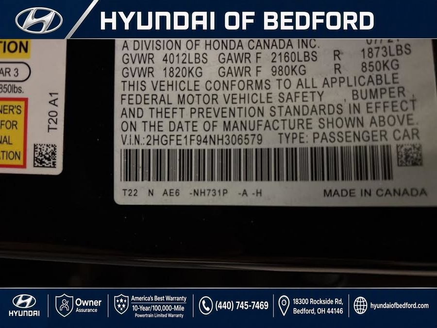 Used 2022 Honda Civic Touring image 15