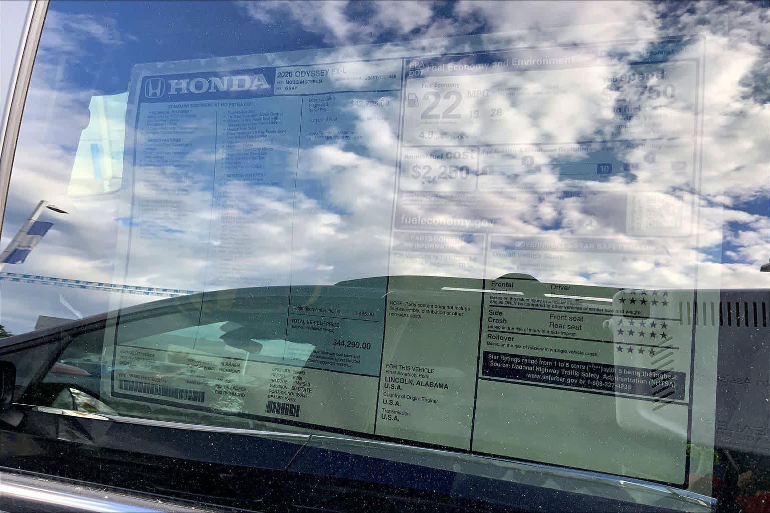 New 2026 Honda Odyssey EX-L image 21