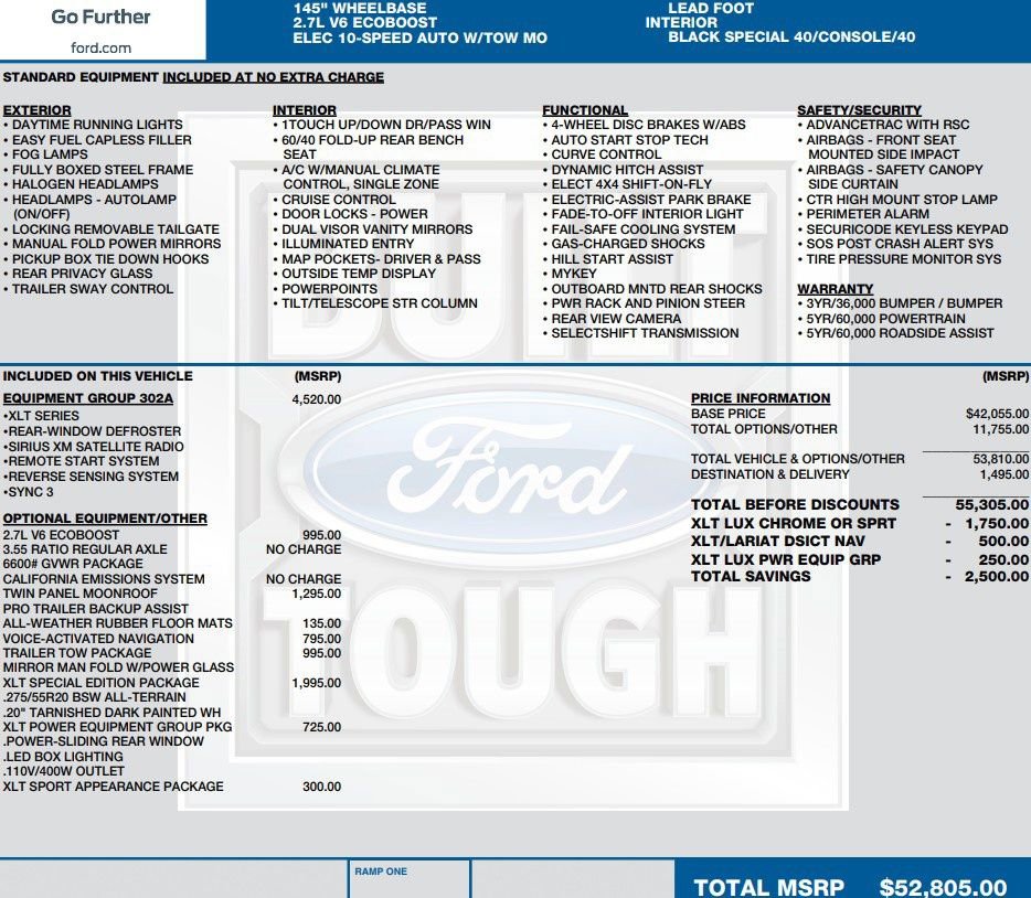 Used 2018 Ford F150 XLT w/ Equipment Group 302A Luxury AWD/4WD image 2