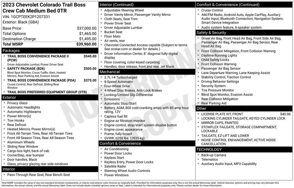 Used 2023 Chevrolet Colorado Trail Boss image 27