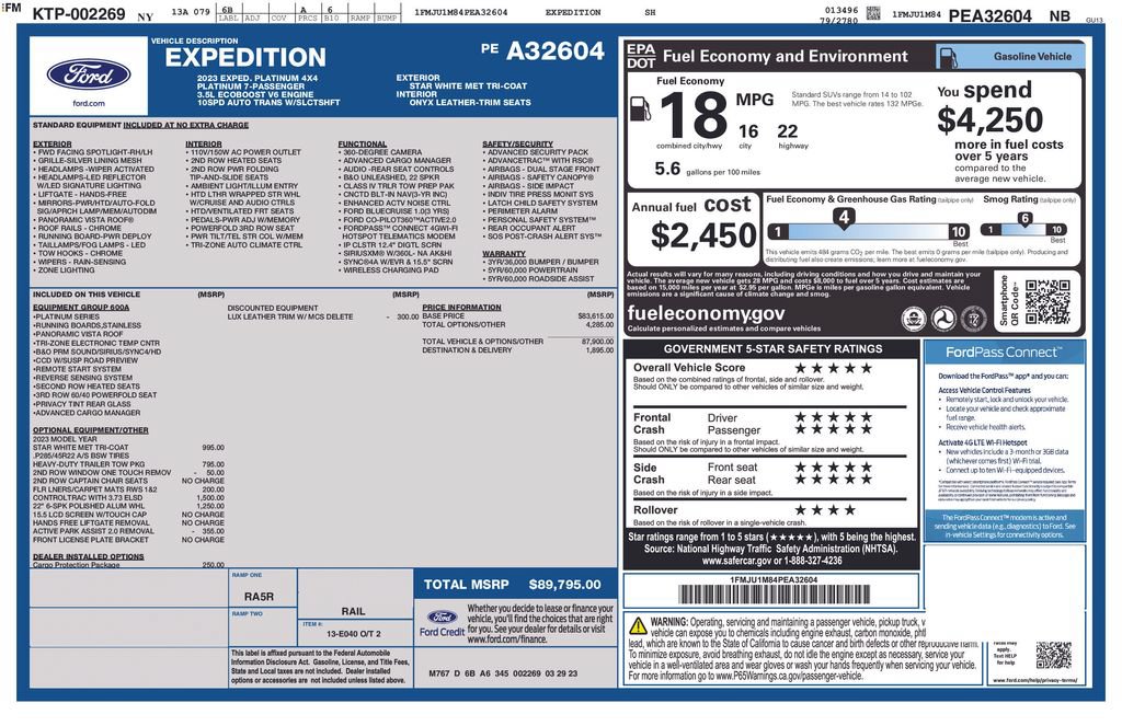 Used 2023 Ford Expedition Platinum AWD/4WD image 5