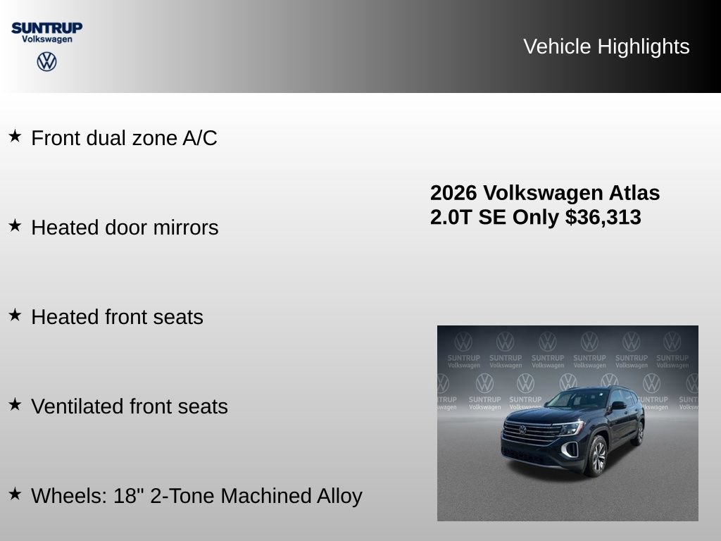 Used 2026 Volkswagen Atlas SE FWD image 7