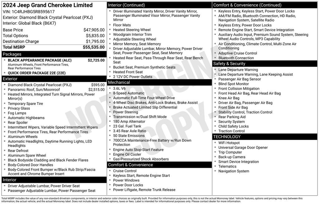 Used 2024 Jeep Grand Cherokee Limited w/ Black Appearance Package image 15