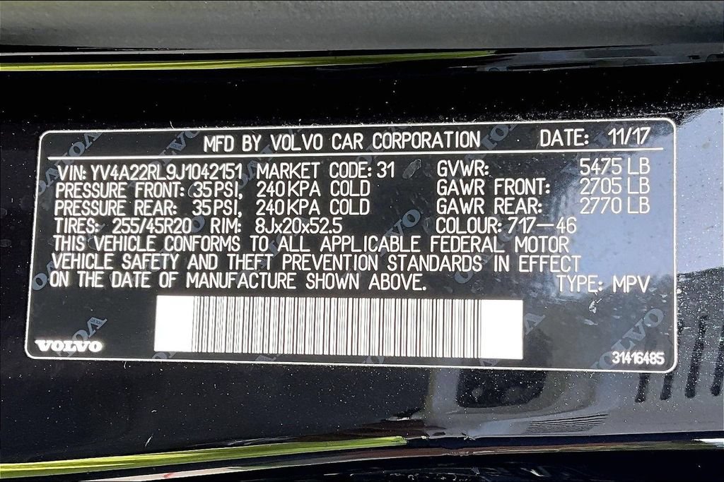 Used 2018 Volvo XC60 T6 Inscription w/ Convenience Package AWD/4WD image 47