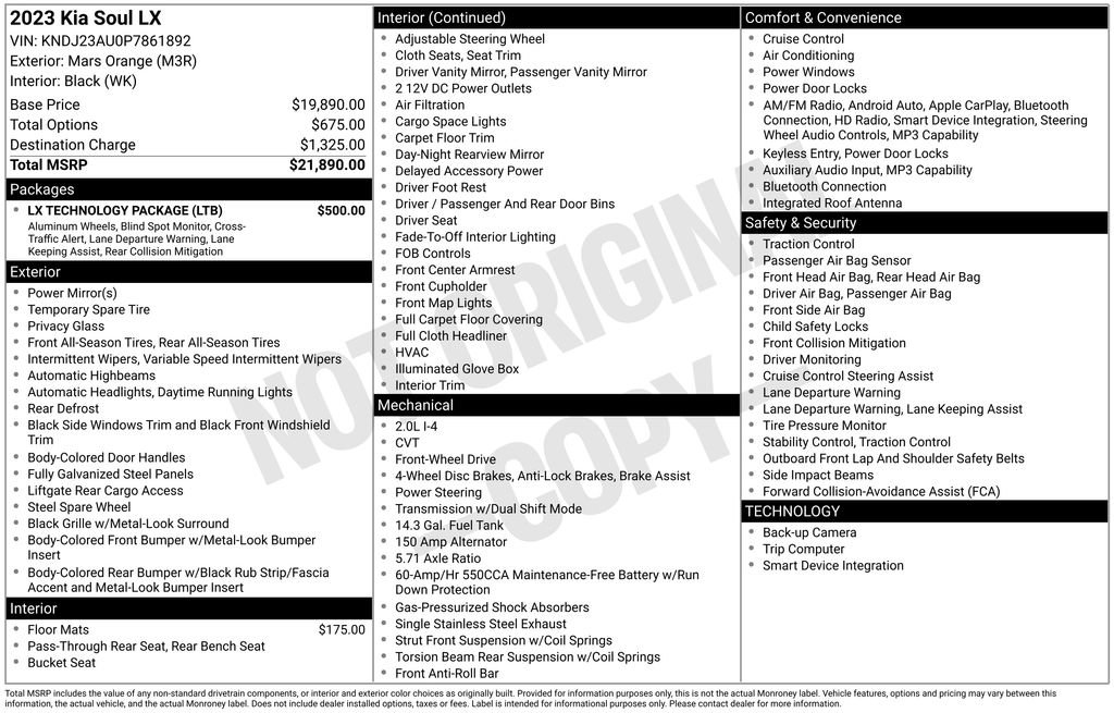 Used 2023 Kia Soul LX w/ LX Technology Package FWD image 31