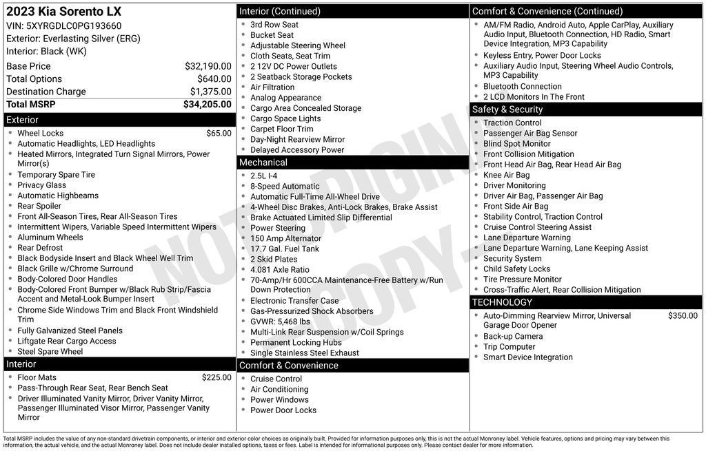 Used 2023 Kia Sorento LX image 5