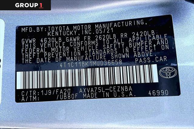 Certified 2021 Toyota Camry LE AWD/4WD image 37