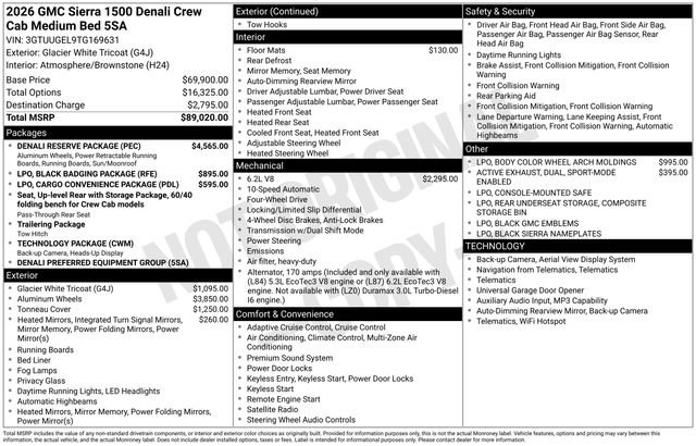 Used 2026 GMC Sierra 1500 Denali w/ Denali Reserve Package AWD/4WD image 43