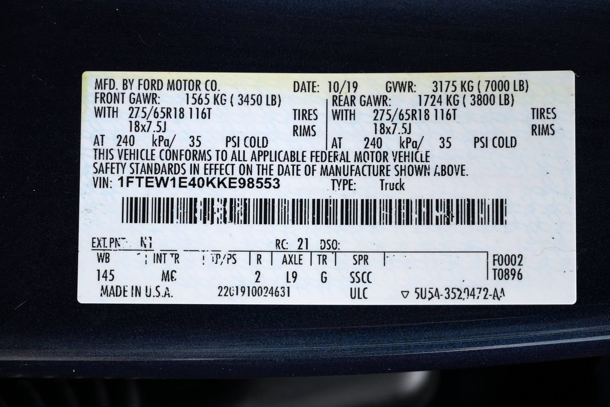 Used 2019 Ford F150 XLT w/ Equipment Group 302A Luxury AWD/4WD image 42