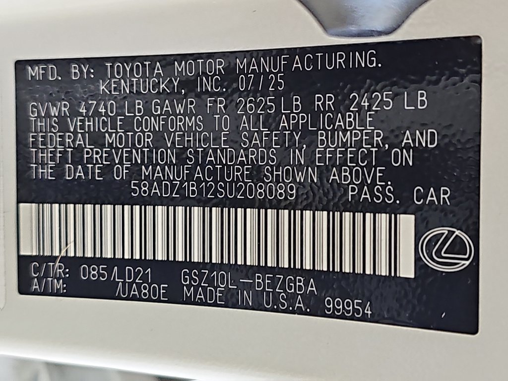 Certified 2025 Lexus ES 350 w/ Premium Package FWD image 33