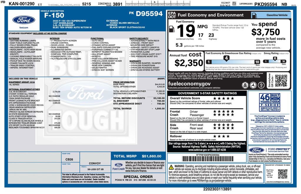 Used 2023 Ford F150 XL w/ STX Appearance Package AWD/4WD image 4