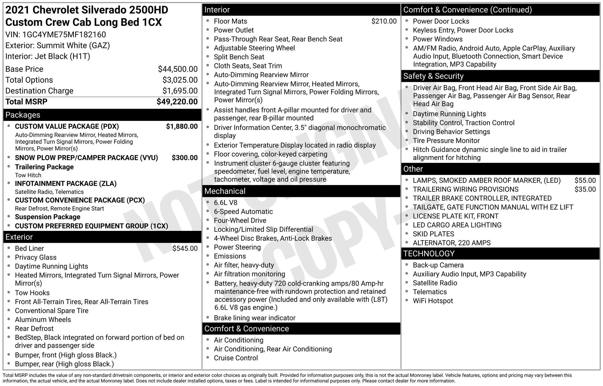 Used 2021 Chevrolet Silverado 2500 Custom w/ Custom Value Package AWD/4WD image 4