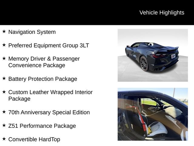 Certified 2023 Chevrolet Corvette Stingray Premium Conv w/ Z51 Performance Package RWD image 13