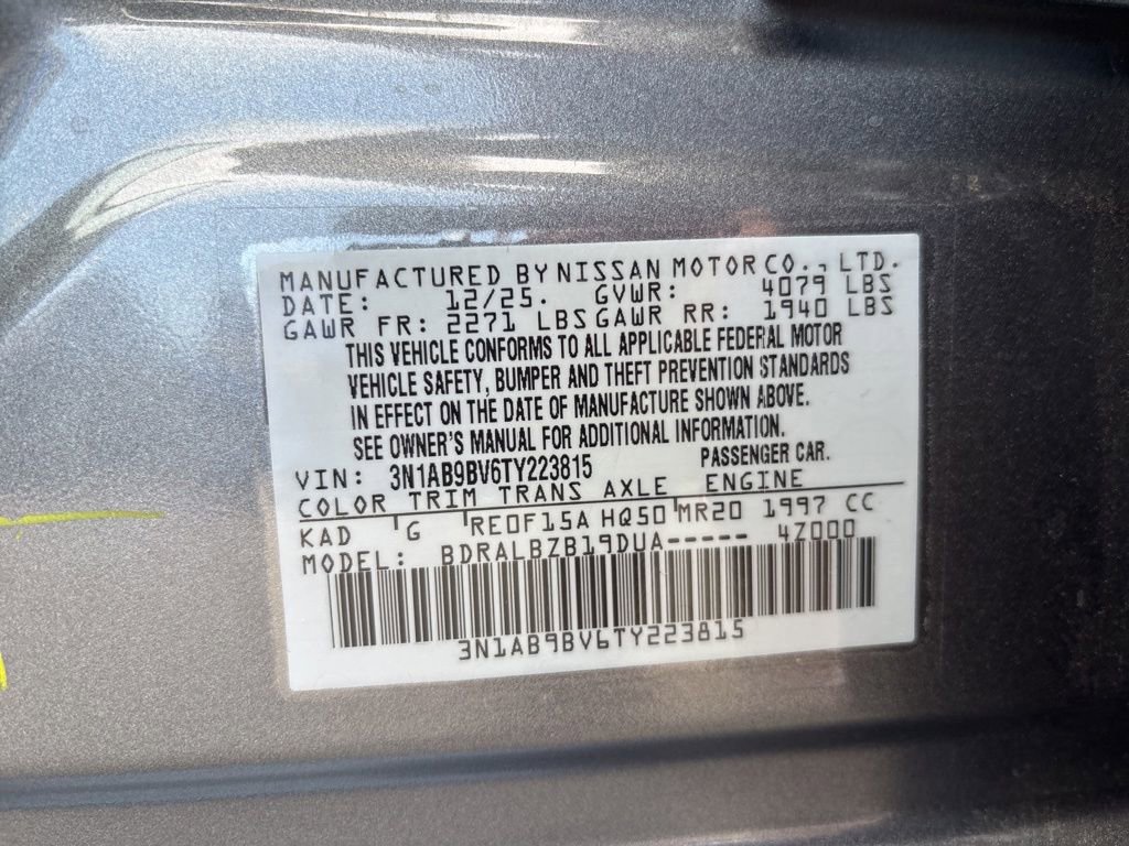 Certified 2026 Nissan Sentra S w/ Floor Mat Package FWD image 12