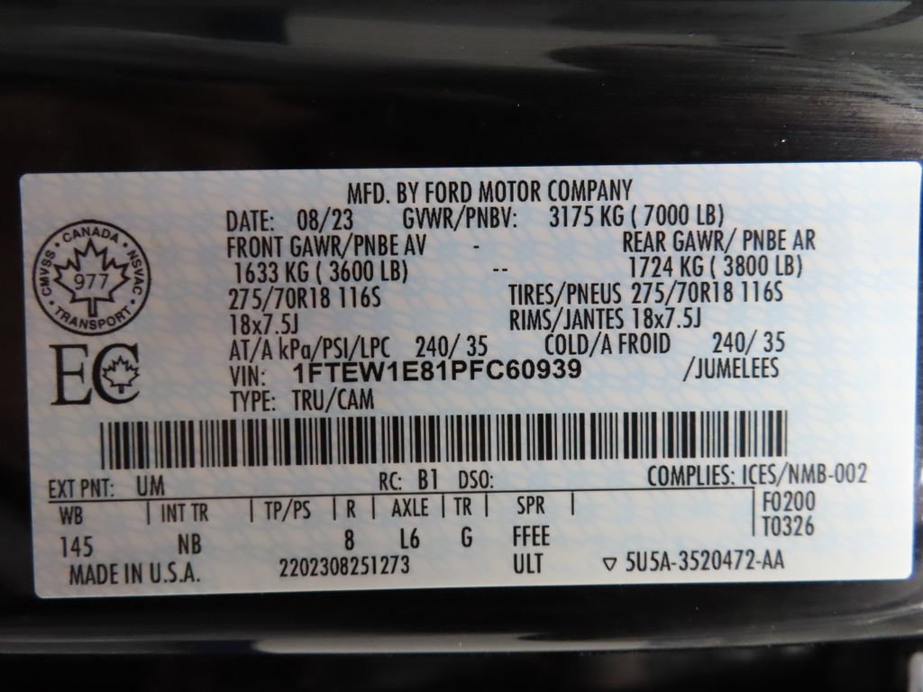 Used 2023 Ford F150 Tremor w/ Equipment Group 402A High AWD/4WD image 81