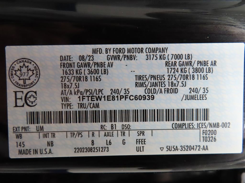 Used 2023 Ford F150 Tremor w/ Equipment Group 402A High AWD/4WD image 81