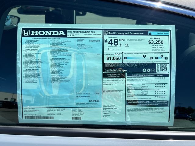New 2026 Honda Accord EX-L image 30