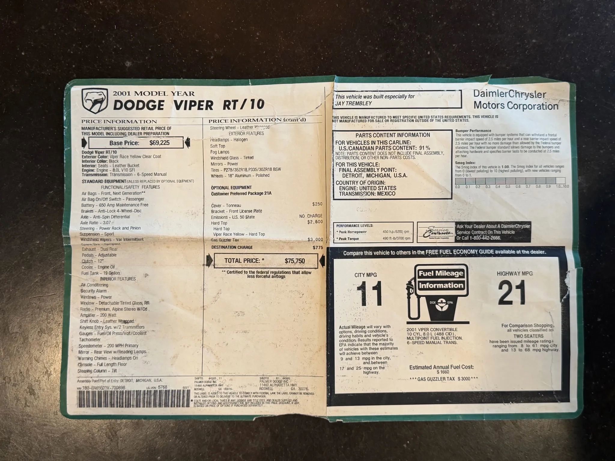 Used 2001 Dodge Viper RT/10 image 38