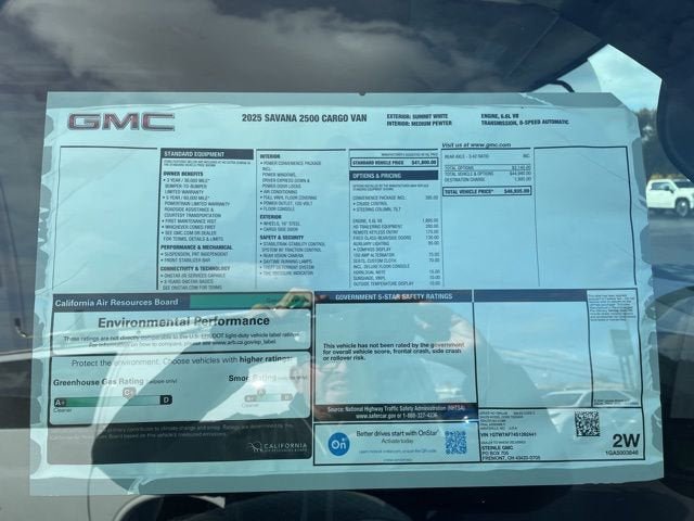 New 2025 GMC Savana 2500 w/ Driver Convenience Package RWD image 8