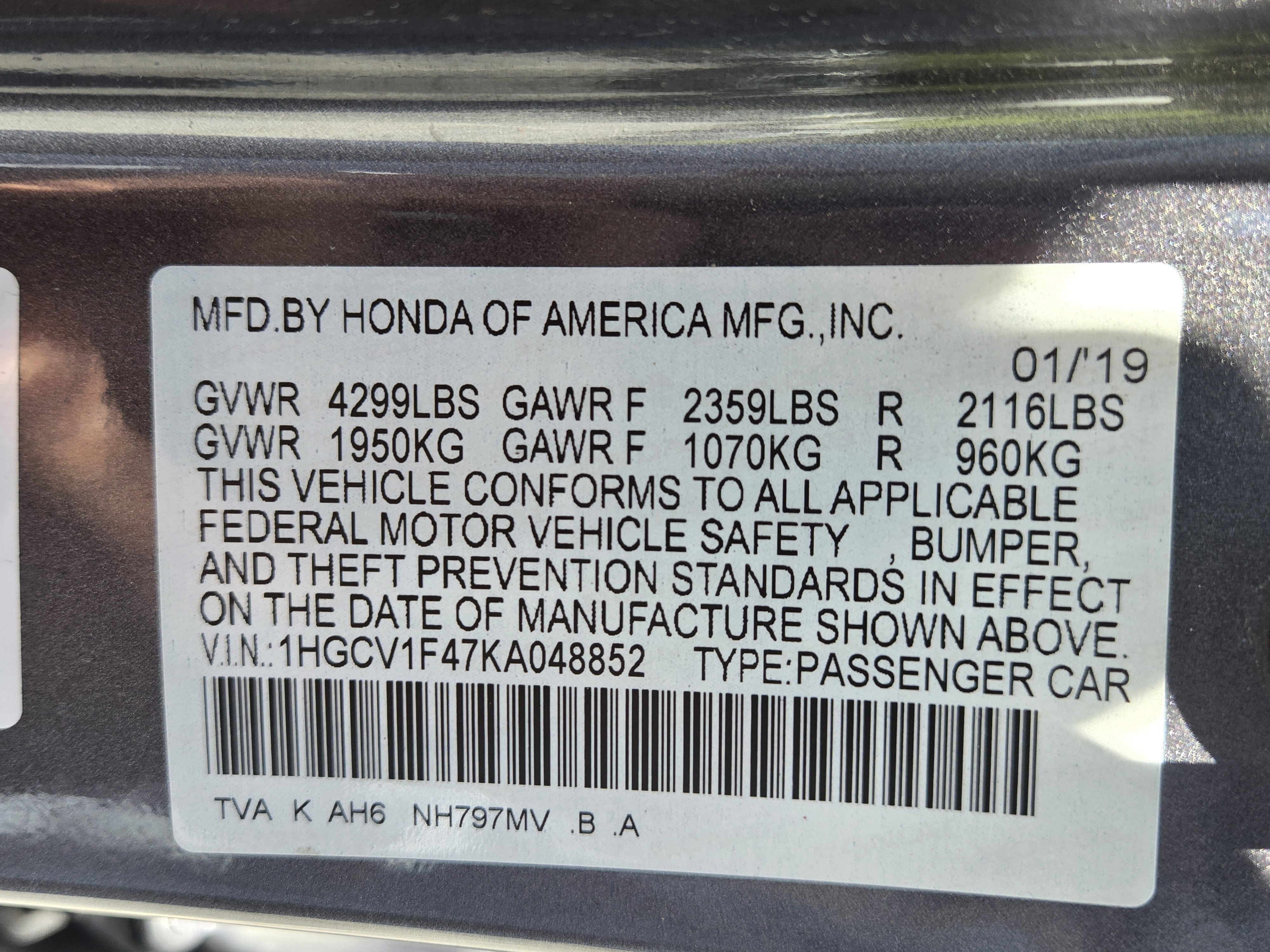 Used 2019 Honda Accord EX image 33