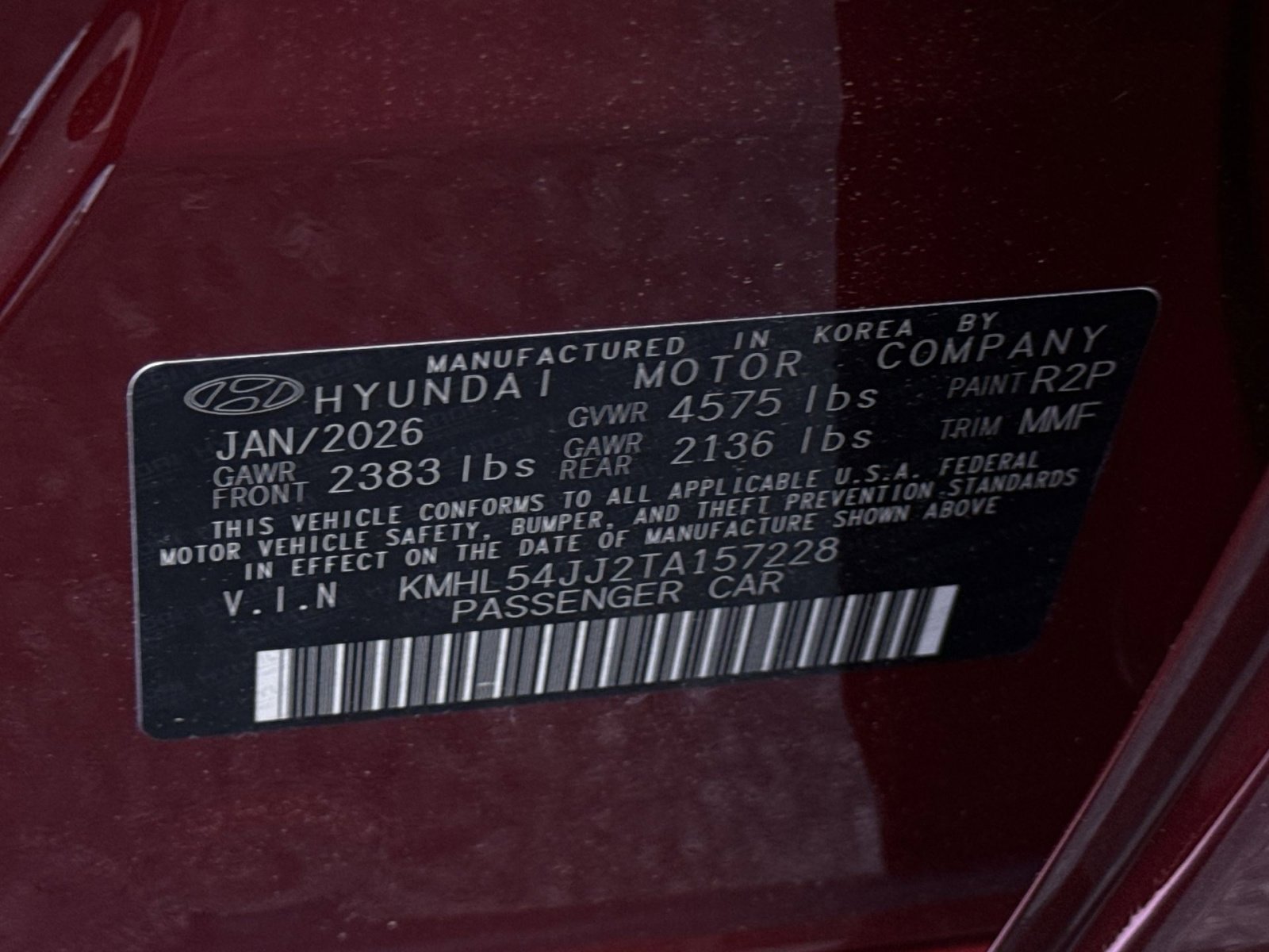 New 2026 Hyundai Sonata Limited FWD image 31