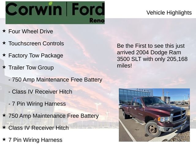 Used 2004 Dodge Ram 3500 Truck SLT w/ Trailer Tow Group image 4