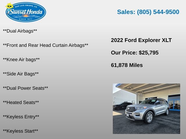 Used 2022 Ford Explorer XLT w/ Equipment Group 202A RWD image 6