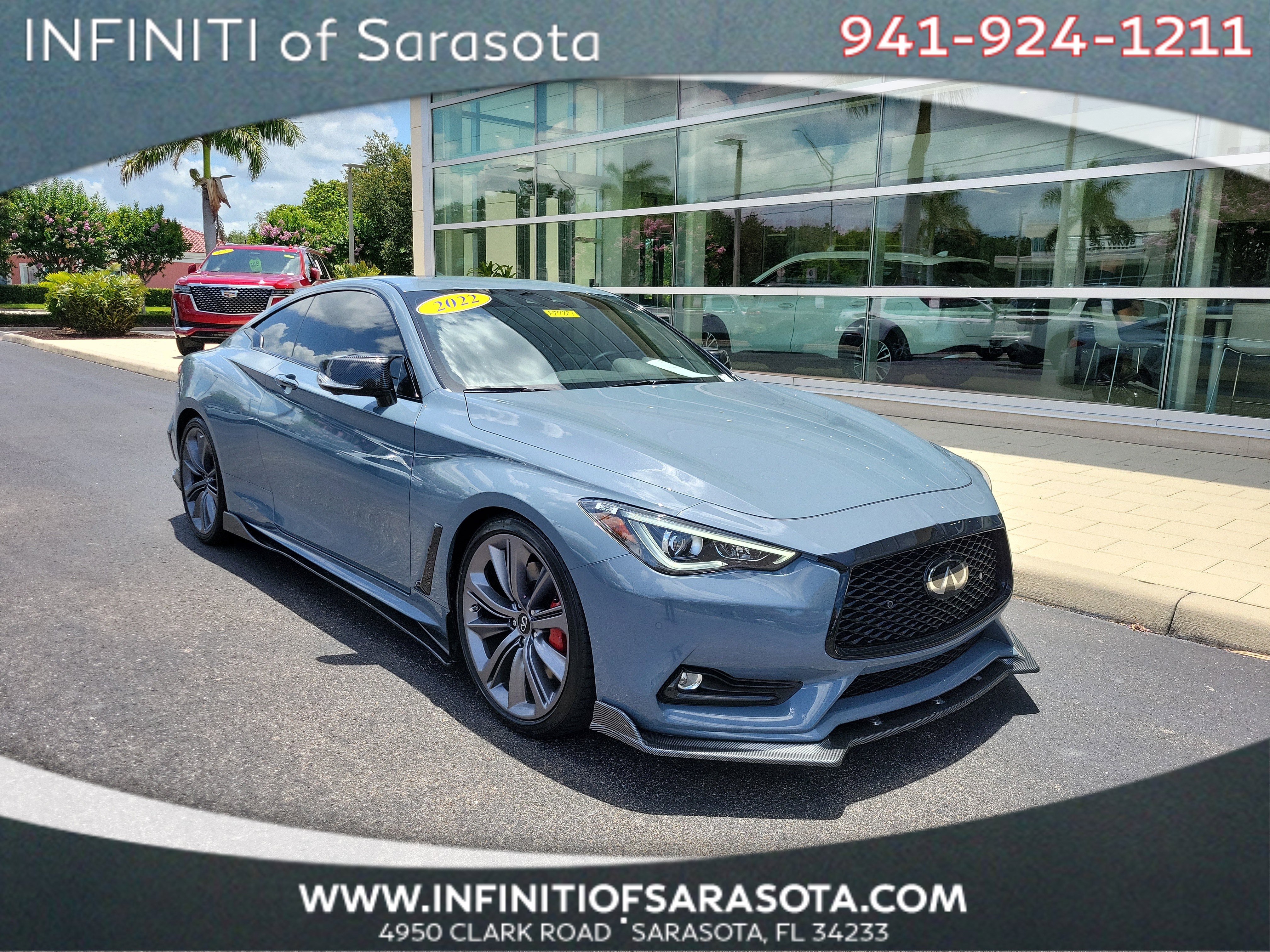 Used 2022 INFINITI Q60 Red Sport 400 w/ Carbon Fiber Package