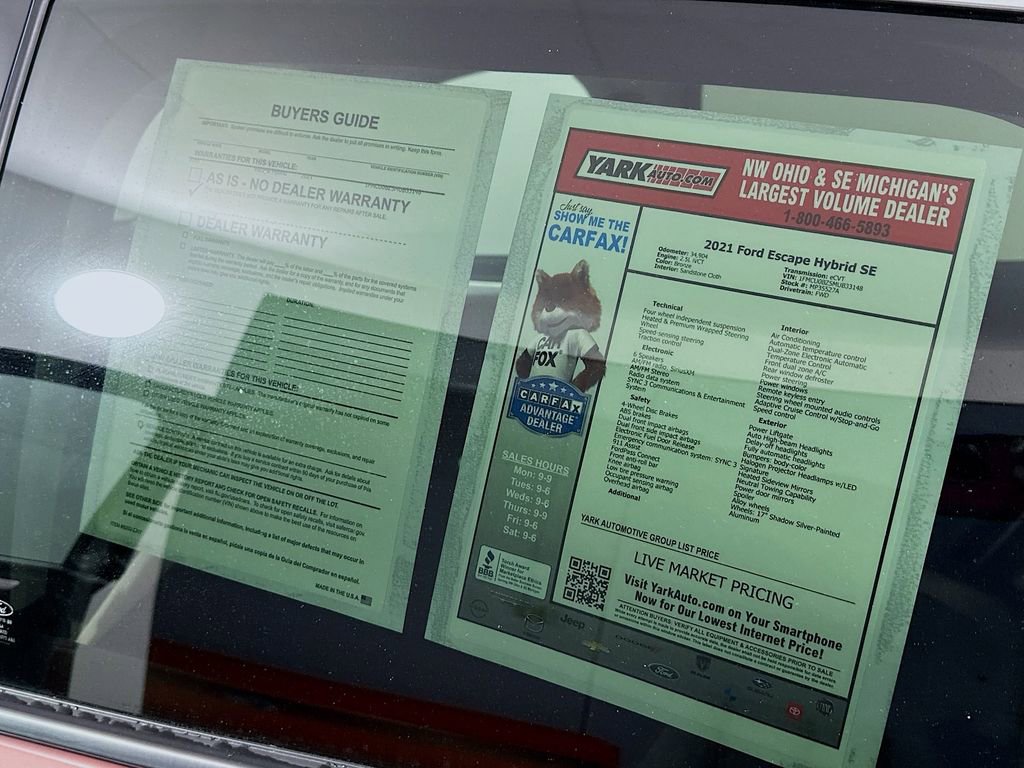 Used 2021 Ford Escape SE w/ Convenience Package image 13