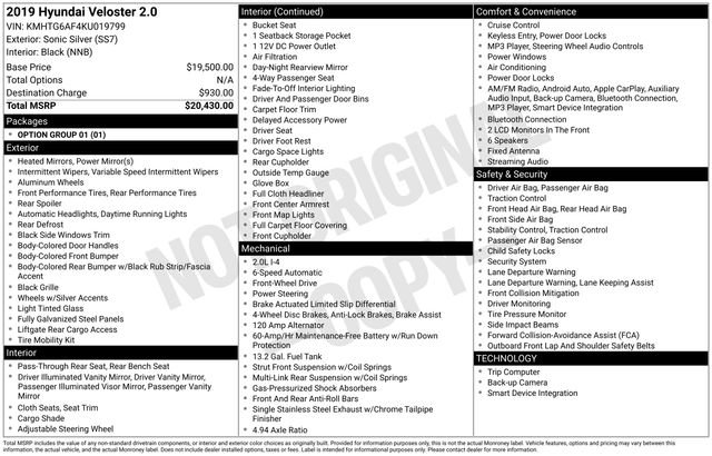 Used 2019 Hyundai Veloster 2.0 image 33